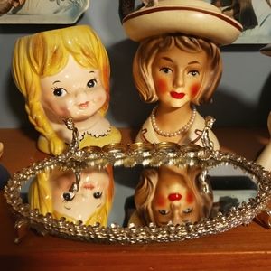 Vintage Vanity lipstick Holder with mirror